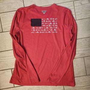 Women's Columbia PFG Terminal Tackle Long Sleeved Fiahing Shirt Size Large Pink!